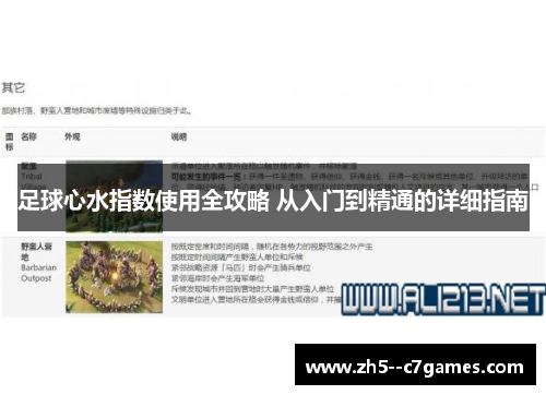 足球心水指数使用全攻略 从入门到精通的详细指南